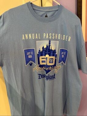 Disney Light Blue Annual Passholder 60th Anniversary Tee